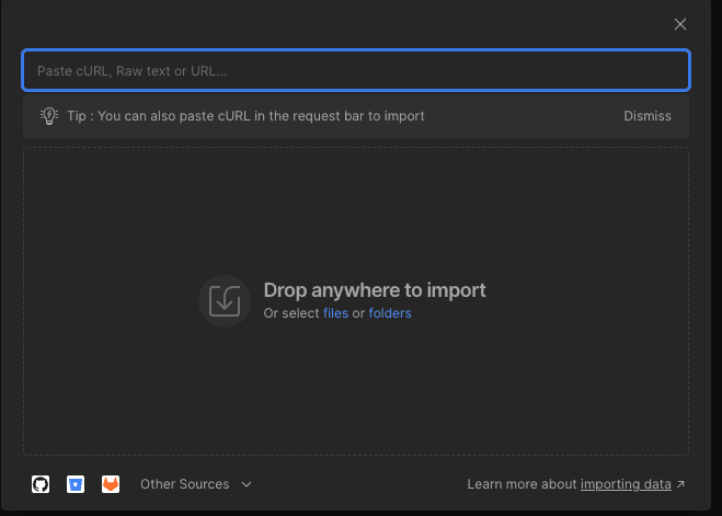 Поле ввода URL API