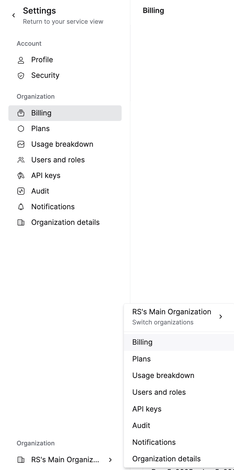 Où trouver la facturation dans l’UI