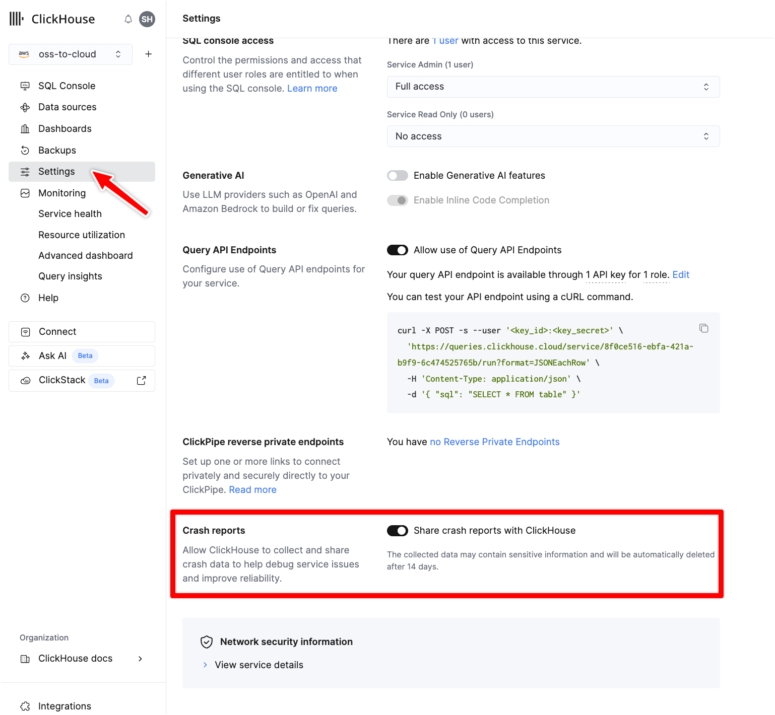 Où trouver l'option de retrait dans l'interface Cloud