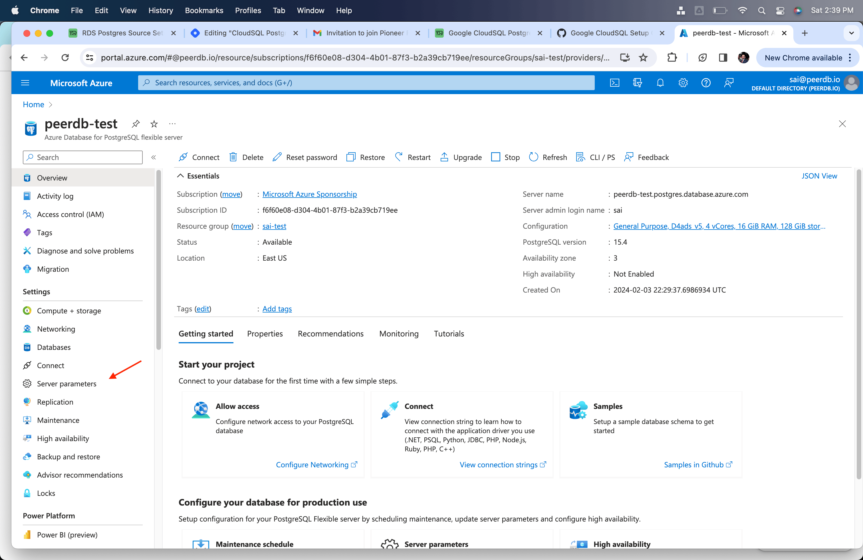 Azure PostgreSQL 灵活服务器中的 Server Parameters