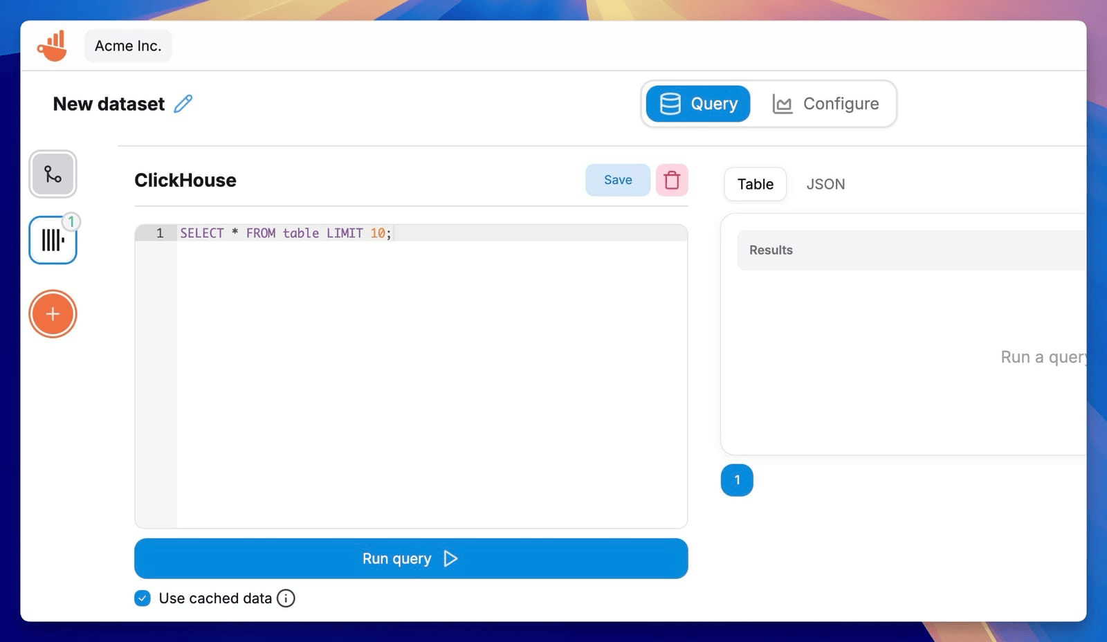 Chartbrew 中的 ClickHouse SQL 查询