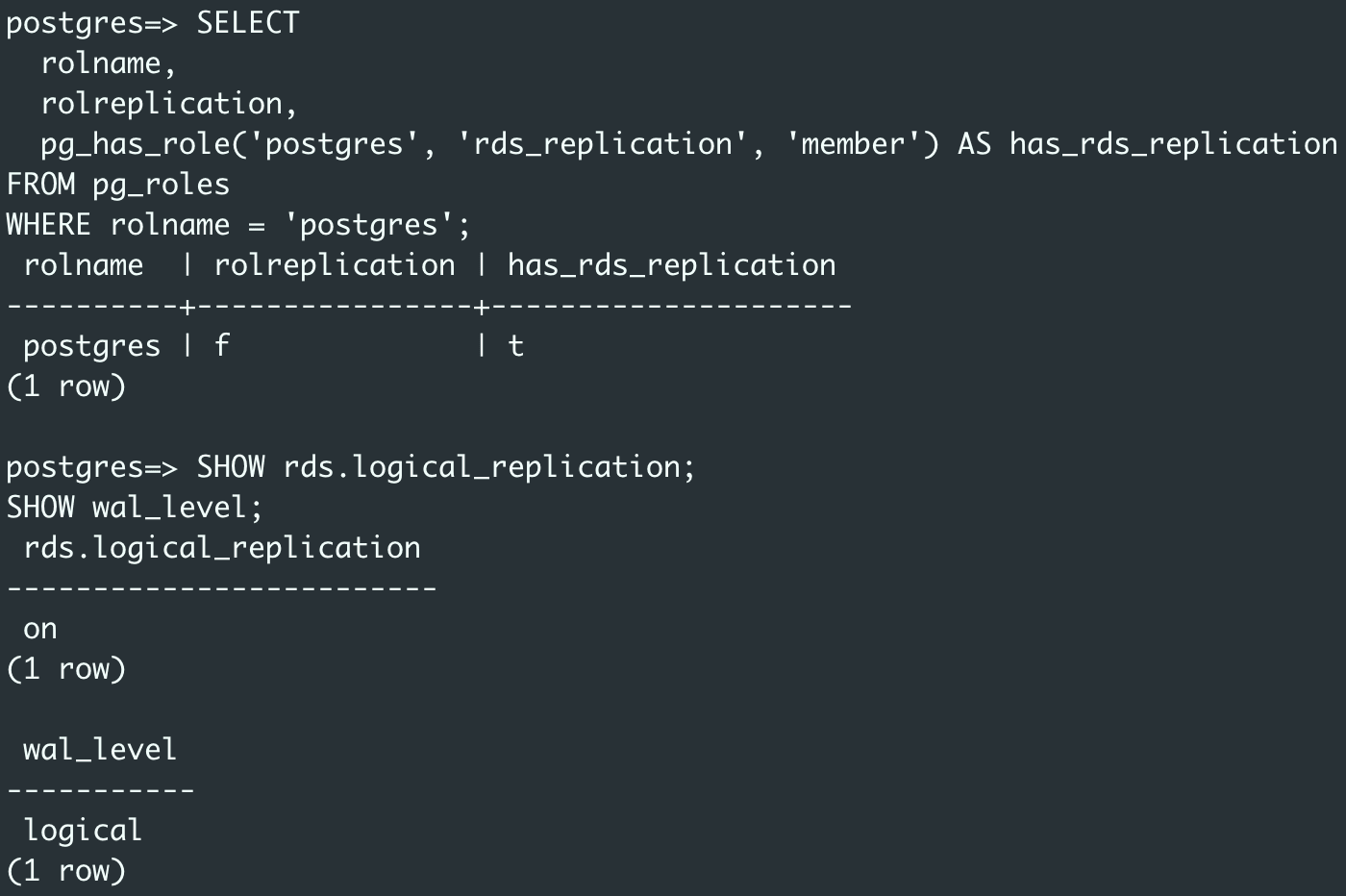 소스 PostgreSQL 복제 설정
